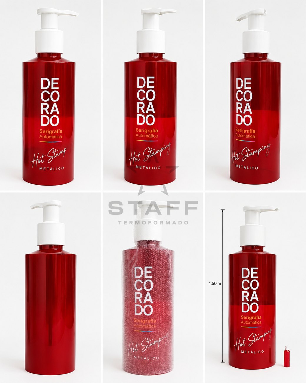 Variantes y acabados de la botella decorada